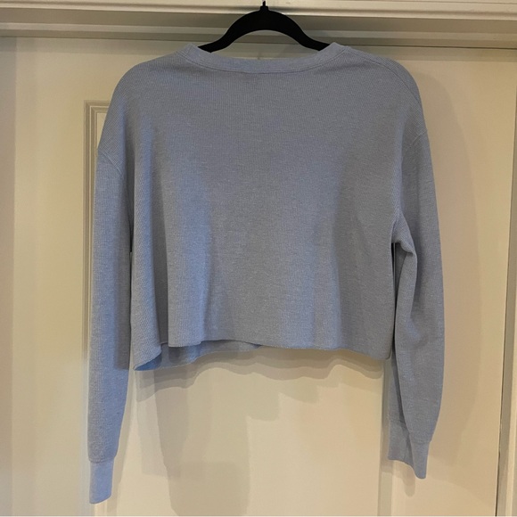 Wild Fable Cropped Long-Sleeve Top in Light Blue (Size M) - Picture 2 of 2
